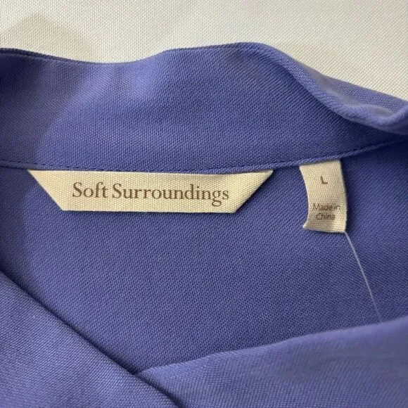 Soft Surroundings Purple Symphony Nights Long Sleeve Tunic Top Women’s Sz L - Picture 6 of 11